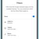 Setting up filters in the Google Home app.